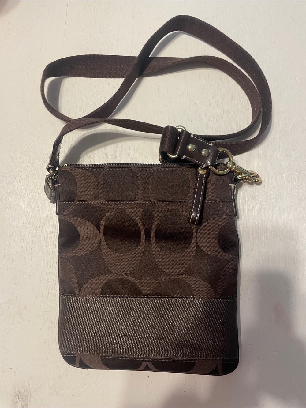 Coach Signature Canvas Swingpack Crossbody